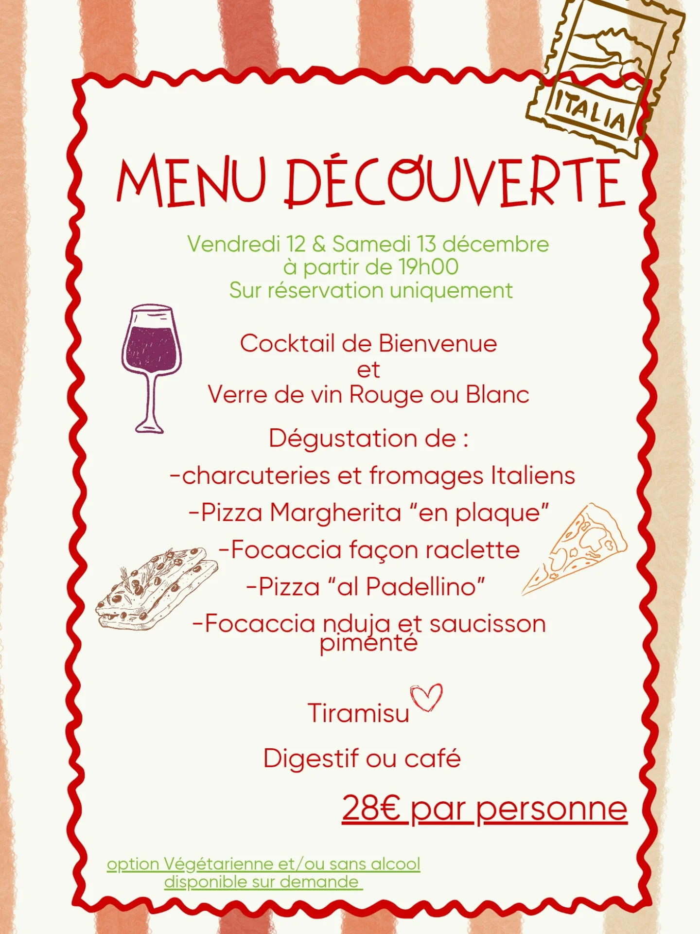 Menu Découverte Foca Chérie